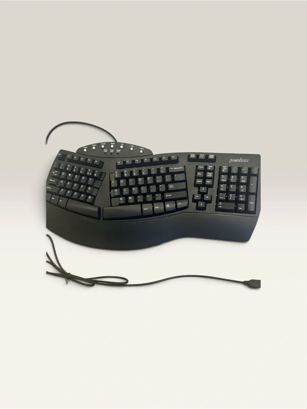 Perixx Ergonomic Split Keyboard in Black and Logic mouse- both like new!